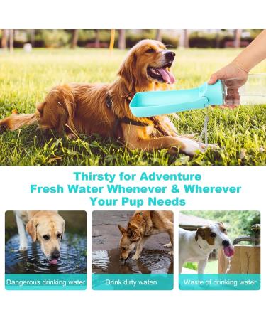 VFANDV Portable Pet Drinking Bottle - Leak-Proof 550ml Dog & Cat Water Bottle for Travel Hiking & Daily Walks - Buy Online on GoSupps.com