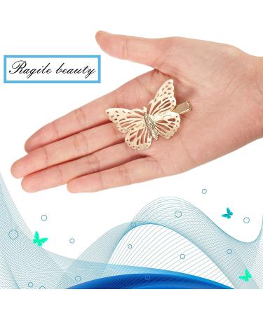 24-Piece Gold Metal Butterfly Hair Clips for Girls and Women - Stylish Hair Accessories - Buy Online on GoSupps.com