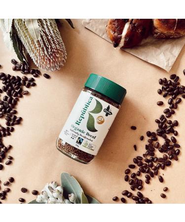 Repblica Organic Decaf Instant Coffee 100g - Fair Trade Certified, 100% Arabica, Medium Roast - 3.53oz Jar | Decaffeinated Freeze Dried Cafe Instantaneo - Buy Online on GoSupps.com