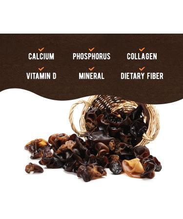 Dried Black Fungus 5 oz - Chinese Wood Ear Mushroom for Asian Cuisine - Chewy & Exotic Texture - Buy Online on GoSupps.com