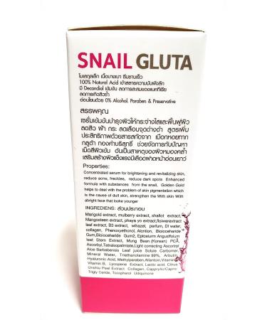 Snail Gluta Collagen Gold Face Serum 40ml - Reduce Wrinkles, Fine Lines, Dark Spots | Clarify Complexion, Moisturize for Glowing Skin - Buy Online on GoSupps.com