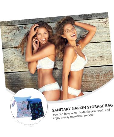 Buy Minkissy Women s Double Zip Storage Bag - Portable Menstruation Pad Organizer for Travel - 2 Piece Set 35x23cm - Buy Online on GoSupps.com