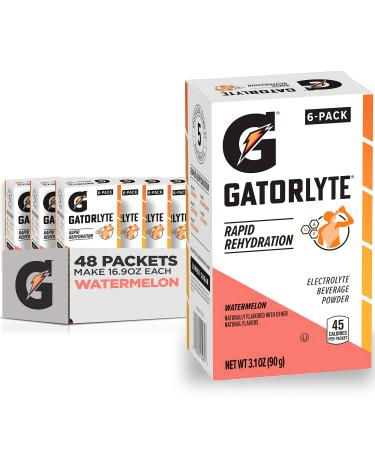 Gatorlyte Powder Watermelon Makes 20 Fl Oz (Pack of 48) Watermelon 0.53 Ounce (Pack of 48)