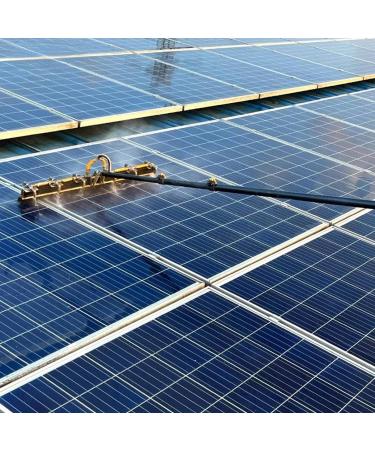 High Pressure Water Spray Cleaning Brush (12 Stainless Steel Nozzles) - Multi-Angle Up and Down Adjustment + 4Pcs 80cm Brushes Rooftop Photovoltaic Panel Dust Removal - Buy Online on GoSupps.com