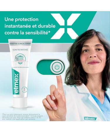  ELMEX ELMEX - Sensitive Instant Care Toothpaste with Fluoride long-lasting protection for sensitive teeth works in just 1 minute clinically proven 75 ml tube - Buy Online on GoSupps.com