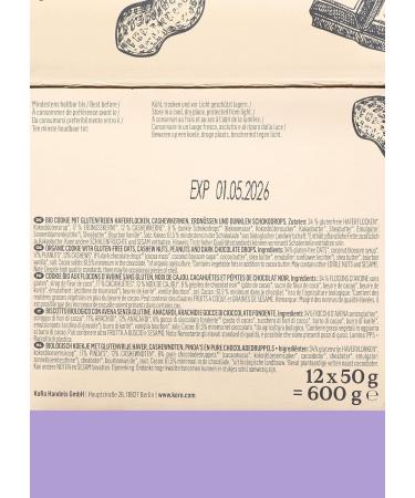  KoRo KoRo Organic chocolate-peanut cookies 12 x 50g Vegan Gluten free Golden dot - Buy Online on GoSupps.com