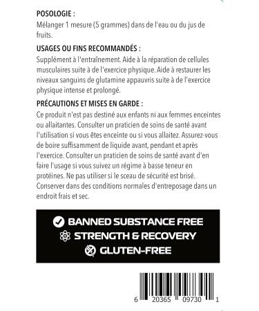 One brand Nutrition Glutamine 100% PURE Powder Vegan (500g) 1.1lb | L-Glutamine | 100 Servings - Buy Online on GoSupps.com
