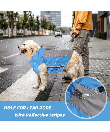 Waterproof Plus Po Raincoat for Small Dogs - Hooded Dog Raincoat in Blue XXXL Size - Buy Online on GoSupps.com