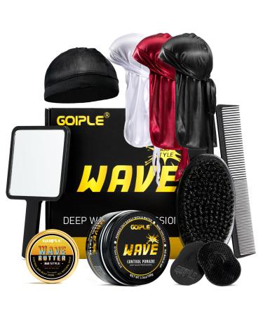 Pommade Wave pour hommes Strong Hold Easy Wash 360 Wave Training Hair Cream Waves Grease pour hommes favorise les ondulations superpos es l'hydratation et la brillance soyeuse