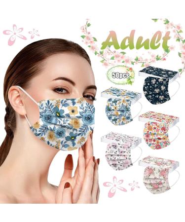 Winfer 50/100 Pack Disposable 3-Layer Breathable Mouth & Nose Masks for Adults - Colorful Design Bandana Scarves for Men & Women - Buy Online on GoSupps.com
