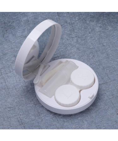Milist Contact Lenses Travel Kit | Case Box with Tweezers & Lenses Holder | Compact Container for Women | Stylish White Lens Flask & Mirrors - Buy Online on GoSupps.com
