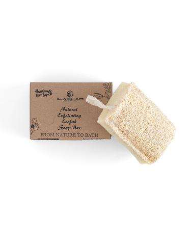 Loofah Exfoliating Body Scrubber Bath Soap with Loofah & Sponge (Olive Oil & Goat Milk) Shower Loofah Sponge Exfoliating Loofah Sponge for Men & Women Long-Lasting and Eco-Friendly Dual-Side