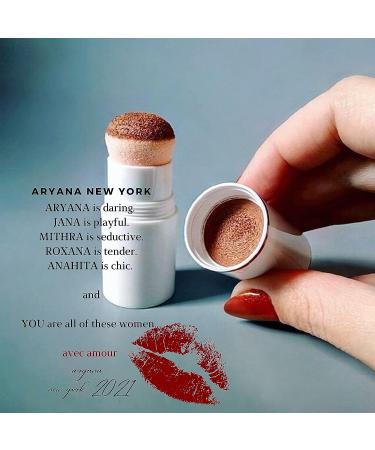 ARYANA NEW YORK Eyebrow Stamp Stencil Kit - Waterproof Brow Pomade Stamp, Shaping Kit for Perfect Brows - Chocolate Shade | Reusable Stencil - Buy Online on GoSupps.com