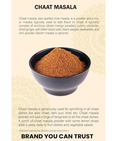 Chaat Masala 200g - The Worldwide Mint's Blend | Premium Artisan Spice Mix | All Natural, No Artificial Colors | Great Tasting Seasoning - Buy Online on GoSupps.com