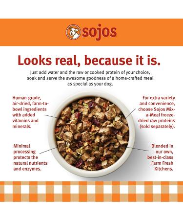 Sojos Mix-A-Meal Pre-Mix Natural Dehydrated Dog Food 8lb Grain-Free Formula (1 Pack) - Buy Online on GoSupps.com