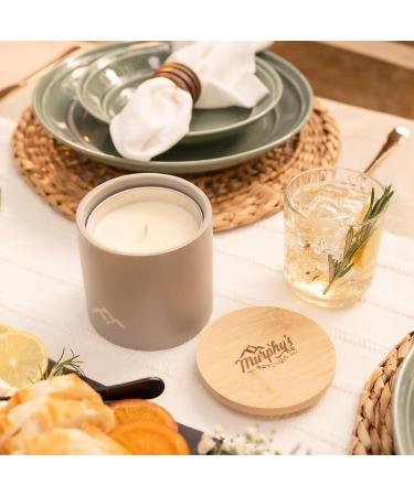 Murphy's Naturals Refillable Mosquito Repellent Candle - DEET Free Plant-Based Soywax & Beeswax Blend - 9oz Stone Grey Candle - Buy Online on GoSupps.com
