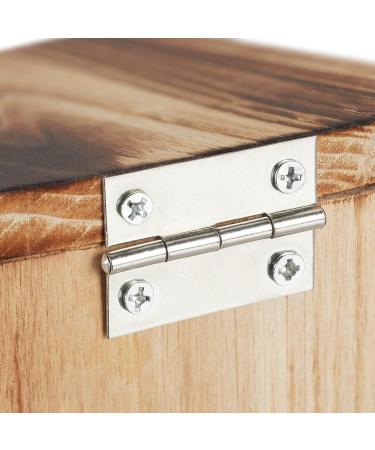 Relaxdays Squirrel Feeder House Feeding Station Box Standing Wooden HWD: 17.5 x 12 x 25 cm Flamed - Buy Online on GoSupps.com