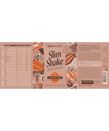 Slimsalabim Meal Replacement Slim Shake Chocolate - 14 Servings | Vegan Natural Diet Shake for Weight Loss - International Shipping Available - Buy Online on GoSupps.com