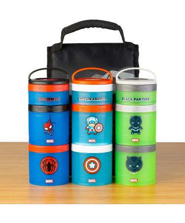 Whiskware Captain America Snack Cups for Kids | 3 Stackable Containers for School and Travel - Buy Online on GoSupps.com