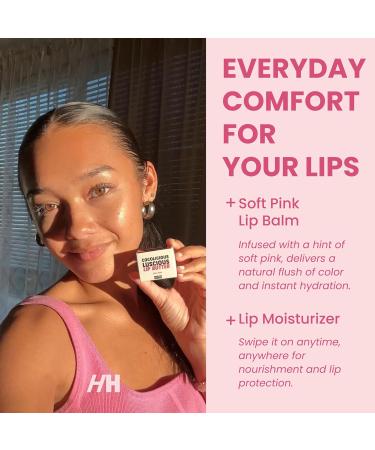 100% Natural Tinted Lip Butter - Clean Petroleum-Free Lip Mask & Moisturizer | Intensive Dry Lips Therapy with Mango Butter (Light Pink - Buy Online on GoSupps.com