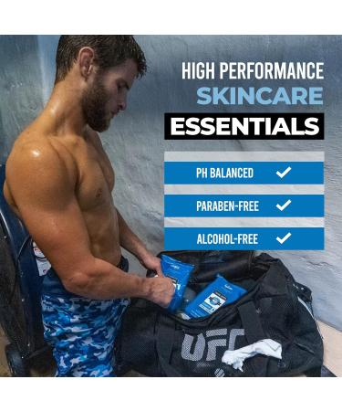 Biodegradable XL Face Wipes with Aloe, Vitamin E & Tea Tree Oil - 25 Count Pack for Men & Women - Ideal for Post-Workout, Camping & Travel - Buy Online on GoSupps.com