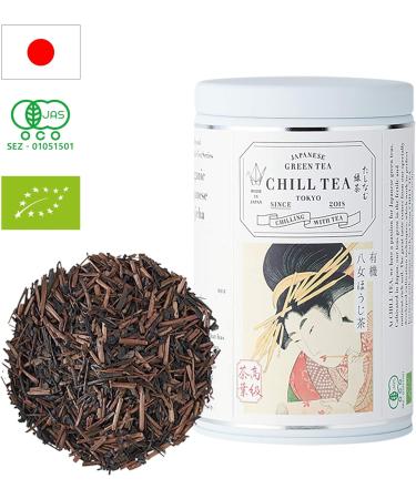 CHILL TEA Tokyo Japanese Hojicha Tea - 100% Roasted Green Tea Leaves - Smoky Nutty Aroma - Low Caffeine - 80g Loose Leaf - Buy Online on GoSupps.com