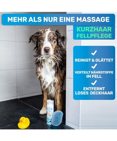 Bluepet Fellfein Bathing Brush for Short-Haired Dogs & Cats - Rubber Massage Brush for Loose Hair Dust & Dirt Removal - Ideal for Bathing & Massaging with Dog Shampoo - Buy Online on GoSupps.com