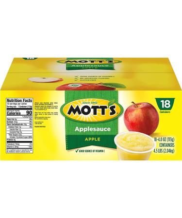 Mott's Applesauce 4 oz Cups - 18 Count Pack - Buy Online on GoSupps.com