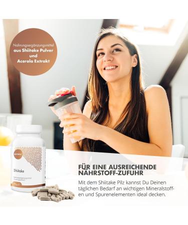 Nutritec Shiitake Vital Fungus - 120 Vegan Capsules | Premium Dietary Supplement with Mushroom Powder & Acerola Extract | No Additives - Buy Online on GoSupps.com