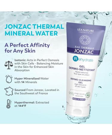 Rehydrate Organic Dermo Cleansing Gel - Gentle Daily Facial Cleanser for Sensitive Skin | Smooth & Hydrated 6.75 Fl oz - International Shipping Available - Buy Online on GoSupps.com