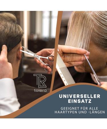 TOLERA Hairdressing Scissors Set with Case | Sharp & Precise Unisex Hair Cutting Scissors (Silver) - Shop Internationally - Buy Online on GoSupps.com