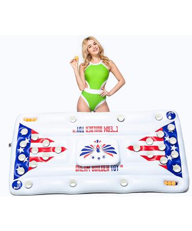 DreambuilderToy Inflatable Pool Party Barge with Floating Water Pong Float and Ice Box - Buy Online on GoSupps.com