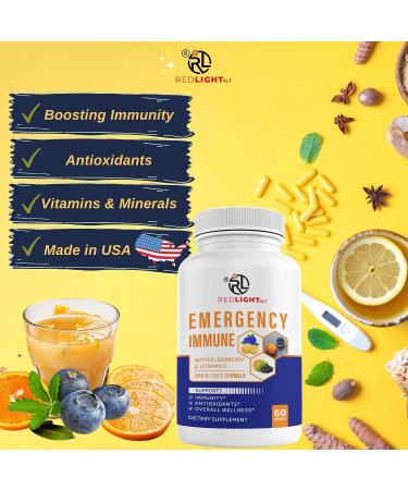 10-in-1 Immune Support Supplement with Vitamin C, E, B6, Zinc, Elderberry, Garlic, Echinacea & Turmeric - Immunity Defense Booster for Adults - 60 Veggie Capsules - Buy Online on GoSupps.com