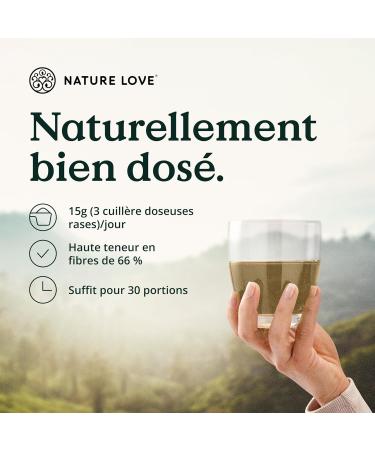 NATURE LOVE Rich in fibers - 450 g of powder - organic quality fibers: flea seed husks acacia fibers inulin oat fiber etc. - ideal with intestinal treatment - vegan controlled in the laboratory - Buy Online on GoSupps.com