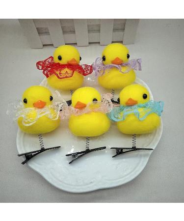 Easter Duck Hairpin - Little Yellow Duck Hairpin | Cartoon Plush Hairpin Set 10 | Soft Animal Hair Clips Hair Pins Fun Hair Accessories for Kids Cute Yellow Duck Hair Clips for Kids Women B - Buy Online on GoSupps.com
