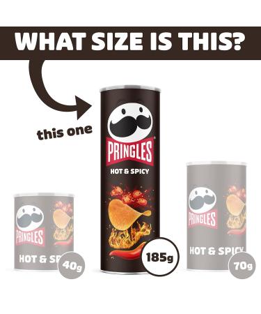 Buy Pringles Hot & Spicy 185g - Irresistible Crunchy Snack - Extra Sharp Chips - International Shipping - Buy Online on GoSupps.com