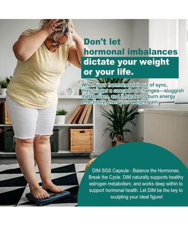 DIM Supplement 200mg/400mg - Menopause Support for Women | Hot Flashes Mood Swings Sleep Disturbances Hormone Balance & PMS Relief | Estrogen Supplement with DIM SGS & Dong Quai - Buy Online on GoSupps.com