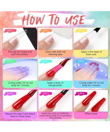 PEACECOLOR Gel Nail Starter Kit - 30 Colors with 36W Nail Lamp | UV LED Gel Polish Set with Matte Top & Base Coat | Manicure DIY Kit for Home Decoration - Buy Online on GoSupps.com