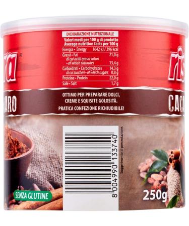  Ristora Ristora Amaro cocoa powder unsweetened bitter taste gluten free chocolate 250g - Buy Online on GoSupps.com