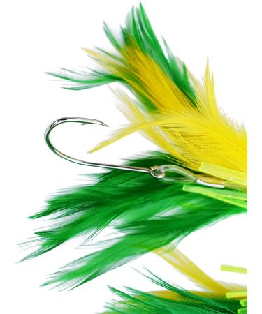 EatMyTackle Bird Feather Daisy Chain | Saltwater Fishing Teaser Green - Buy Online on GoSupps.com