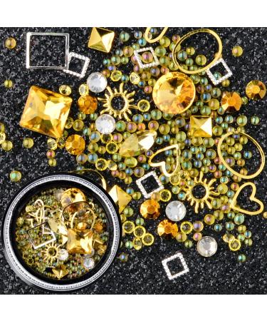 6-Wheel 3D Nail Art Rhinestones Studs Charms Kit - Chameleon Beads & Metal Studs for Punk Nail Art - Micro Caviar Beads Included - Buy Online on GoSupps.com