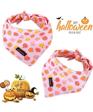 Aring Pet Dog Bandana - Cotton Pumpkin Triangle Neckerchief for Small & Large Dogs & Cats - Comfortable Pink Bibs - Buy Online on GoSupps.com