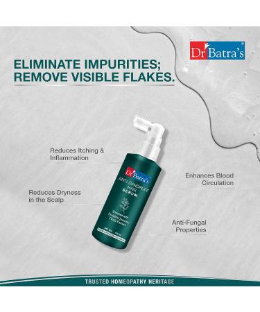 Dr Batra's Anti-Dandruff Hair Serum - Natural Extracts for Healthy Scalp | Paraben & Sulfate Free (125 ml - Buy Online on GoSupps.com