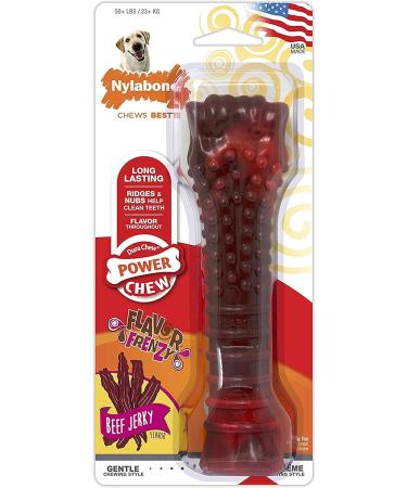 Nylabone Dura Chew Beef Jerky Power Chew - XL Chewing Bones for Heavy Chewers (Pack of 2) - Ideal for Dogs up to 23 kg - Multi-Colored - Buy Online on GoSupps.com