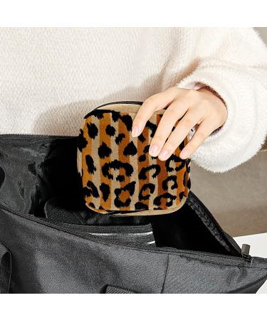 Leopard Print Sanitary Napkin Storage Bag - Portable Period Kit Pouch with Zipper for Women and Teens - Color 8 - Buy Online on GoSupps.com