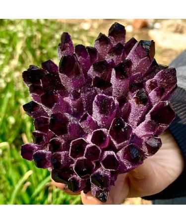 Natural Amethyst geode Quartz Cluster Crystal Specimen Home Collections (Size : 350-400g) - Buy Online on GoSupps.com