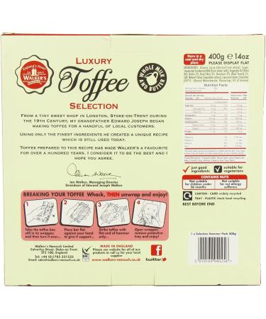 Walkers Nonsuch Toffee Selection with Hammer 400 g (Pack of 2) - Buy Online on GoSupps.com
