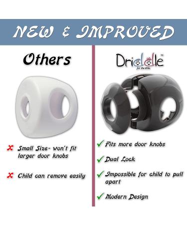 New & Improved - Door knob Baby Safety Cover - 5 Pack - Deter Little Kids from Opening Doors with A Child Proof Door Handle Lock - Driddle - Buy Online on GoSupps.com