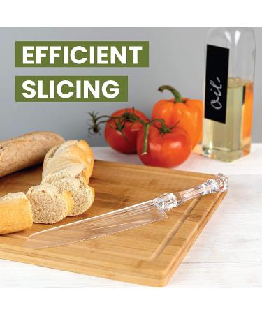 Plasticpro Disposable Clear Cake Knife - Pack of 4 | Heavyweight Plastic Bread Cutter - Buy Online on GoSupps.com