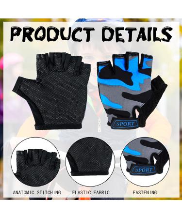 Geyoga Half-Finger Bicycle Gloves for Kids | Breathable Fingerless Cycling Gloves for Boys & Girls (Ages 8-12) - Multiple Colors - Buy Online on GoSupps.com